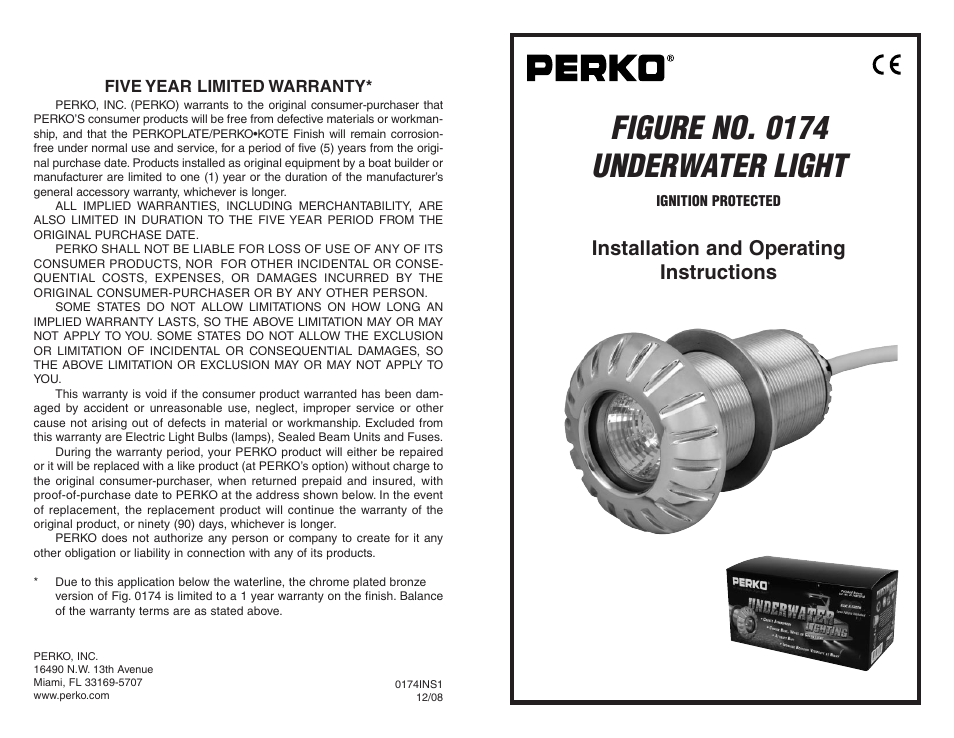 PERKO 0174 User Manual | 2 pages