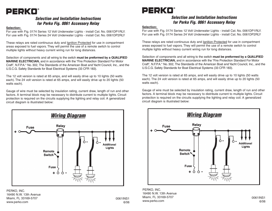 PERKO 0061 User Manual | 1 page