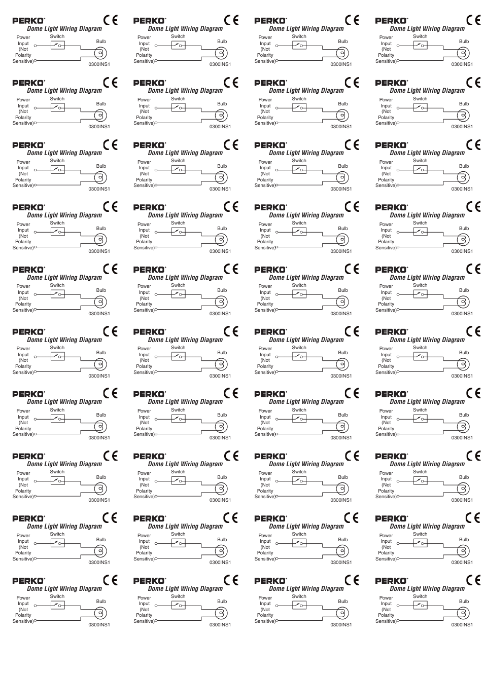 PERKO 0300 User Manual | 1 page