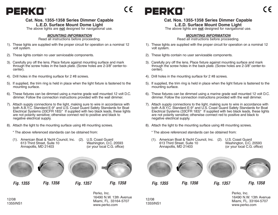 PERKO 1357 User Manual | 1 page