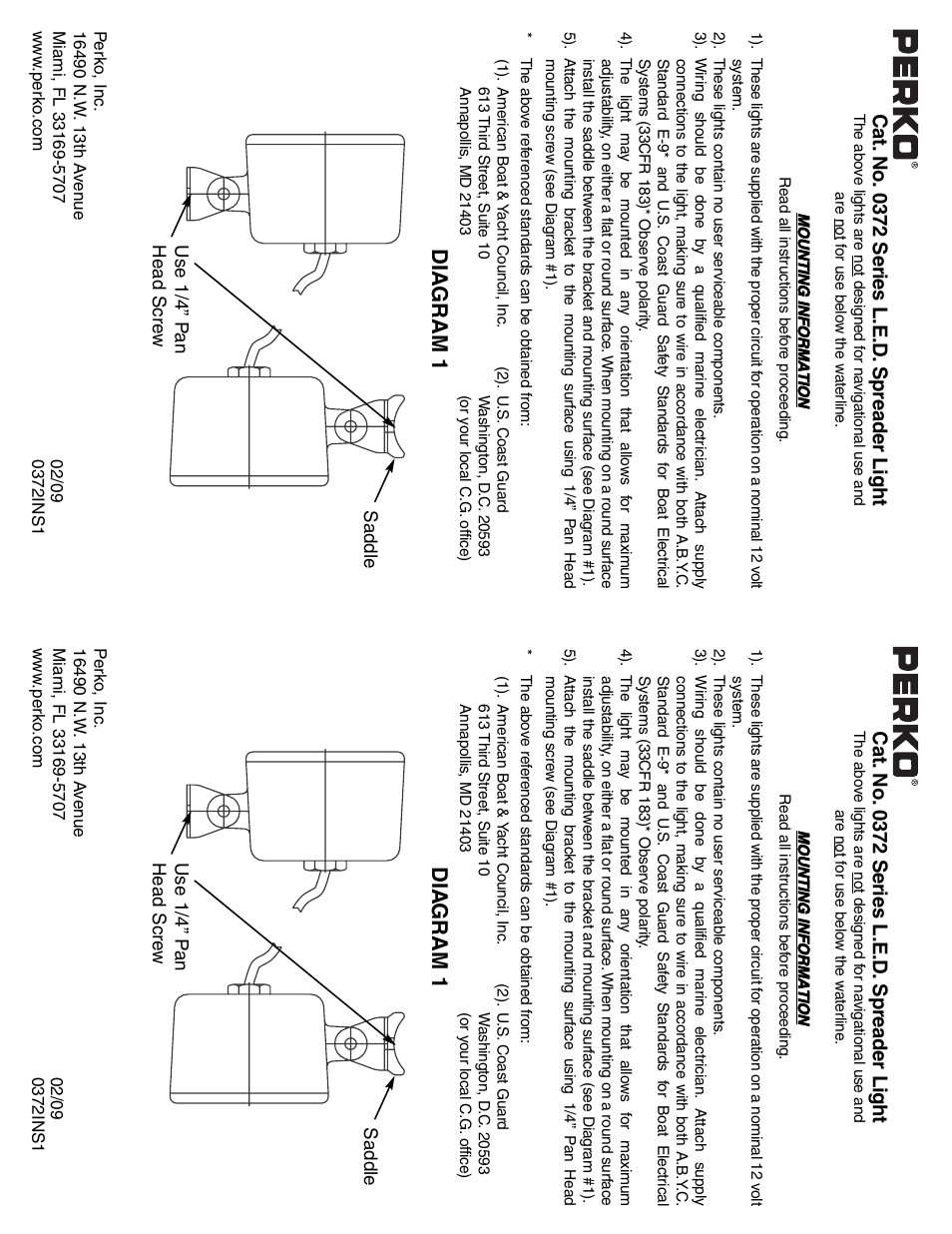 PERKO 0372 User Manual | 1 page