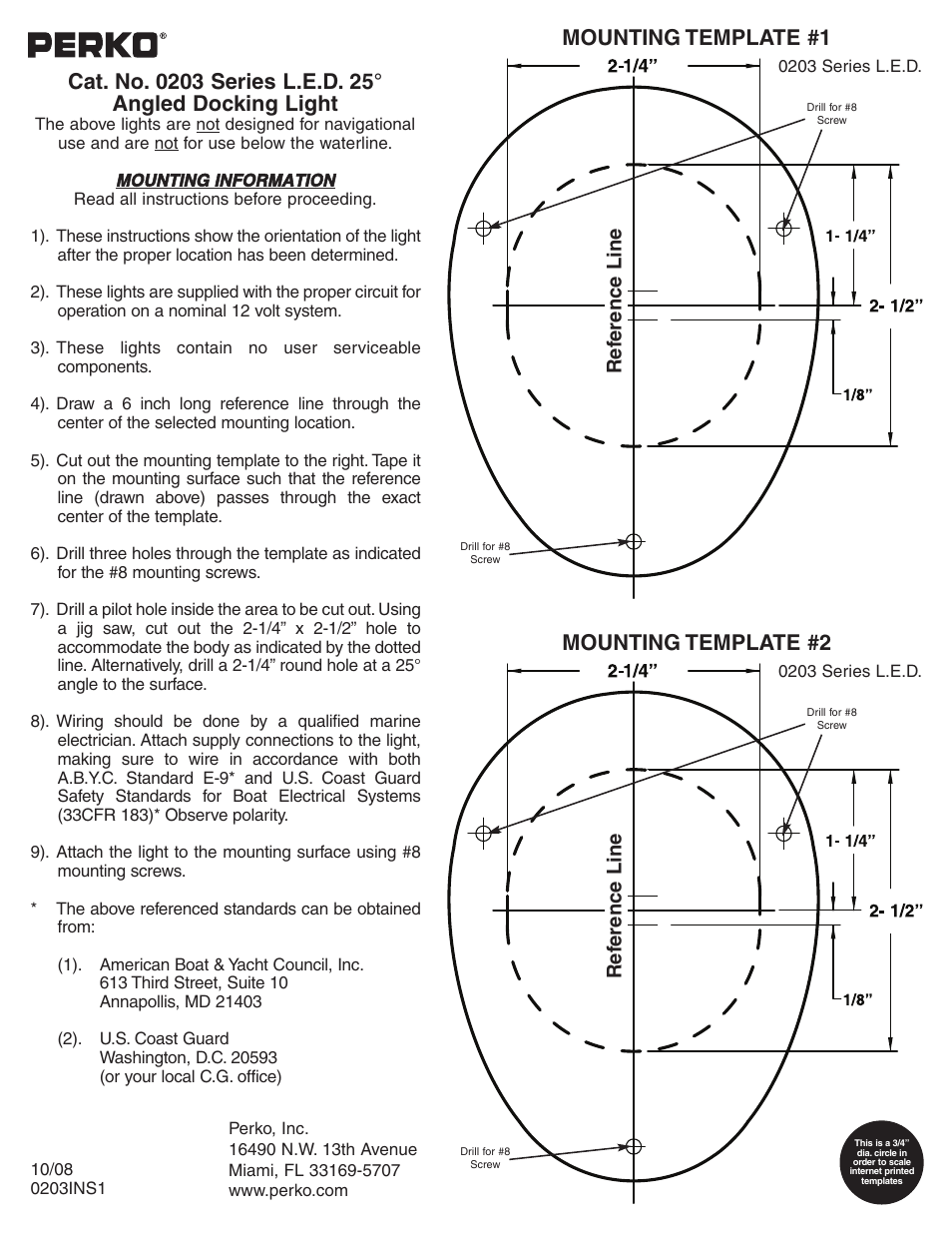 PERKO 0203 User Manual | 1 page