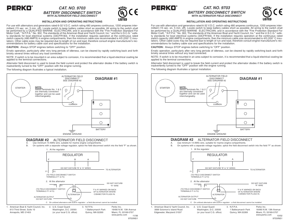 PERKO 9703 User Manual | 1 page