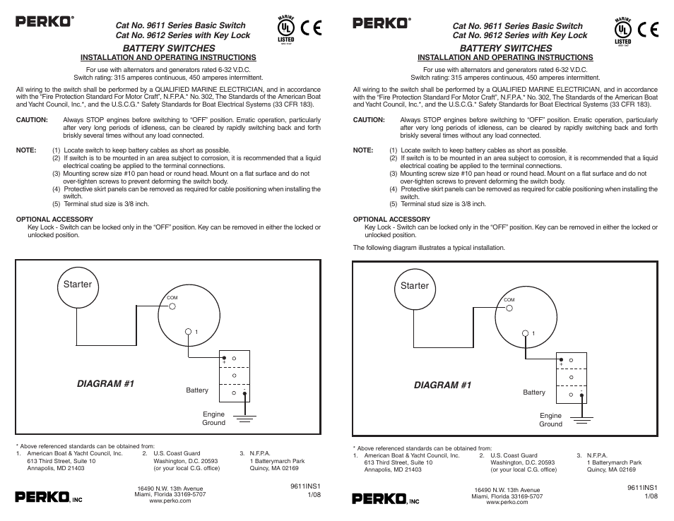 PERKO 9611 User Manual | 1 page