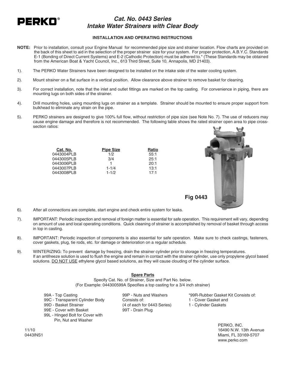 PERKO 0443 User Manual | 2 pages