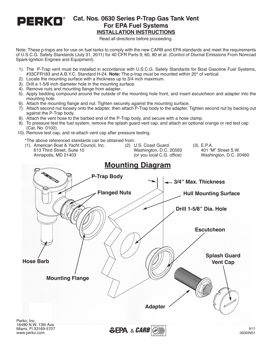 PERKO 0630 User Manual | 1 page