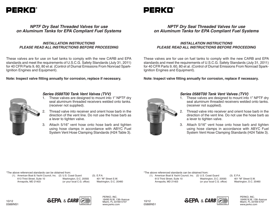 PERKO 0588T User Manual | 1 page
