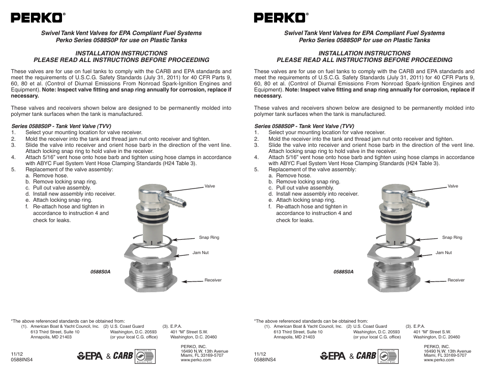 PERKO 0588S User Manual | 1 page