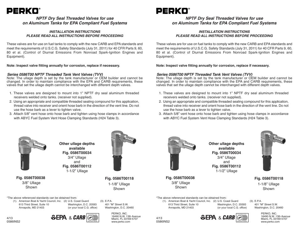PERKO 0586T User Manual | 1 page
