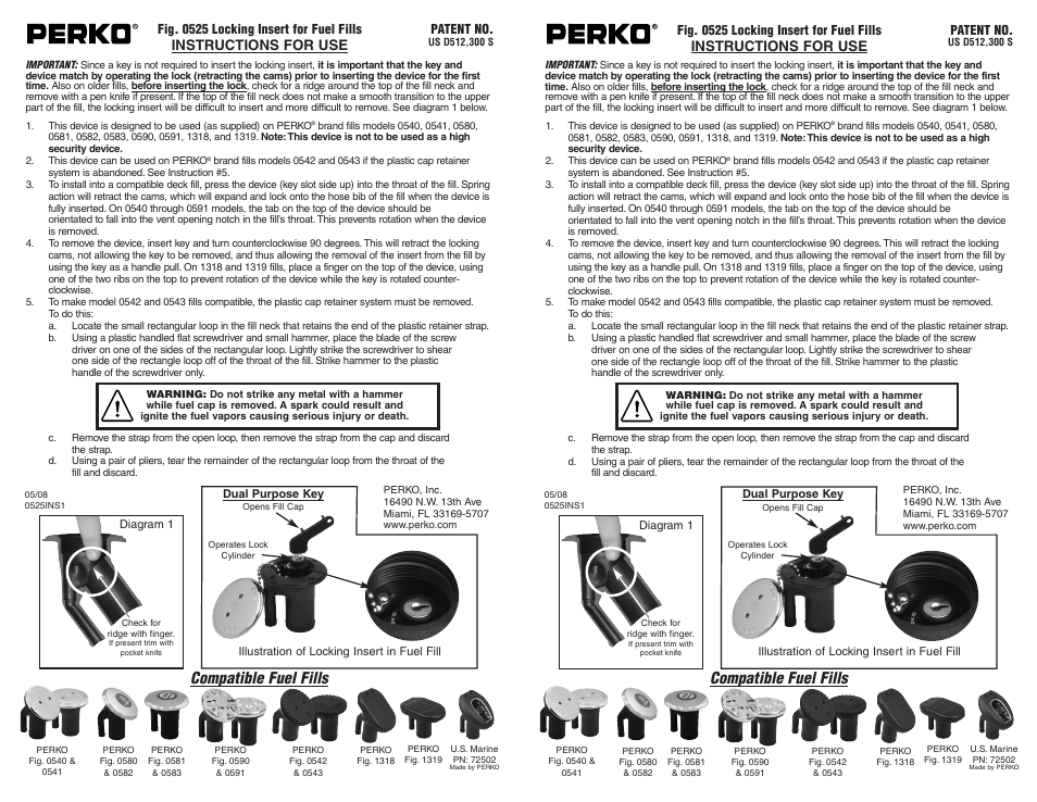 PERKO 0525 User Manual | 1 page