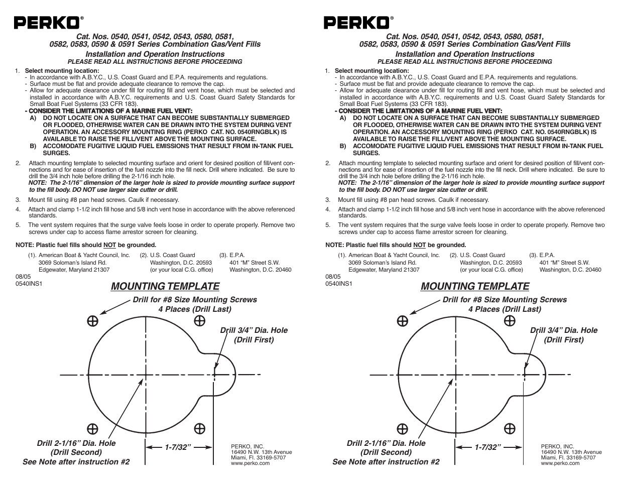 PERKO 0591 User Manual | 1 page
