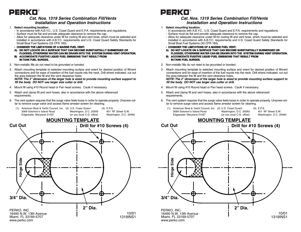 PERKO 1319 User Manual | 1 page