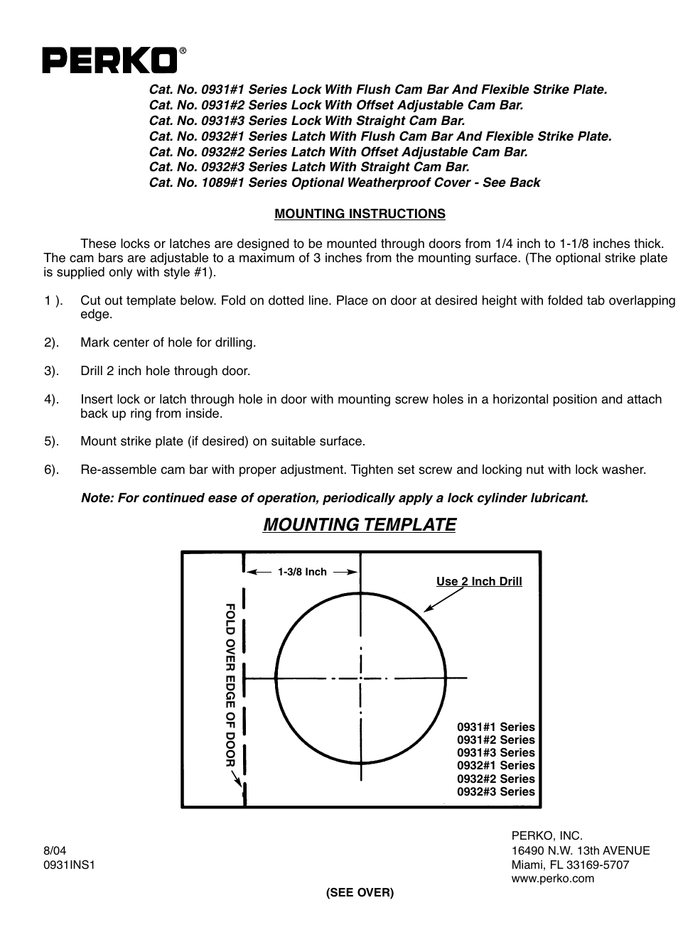 PERKO 0931 User Manual | 2 pages