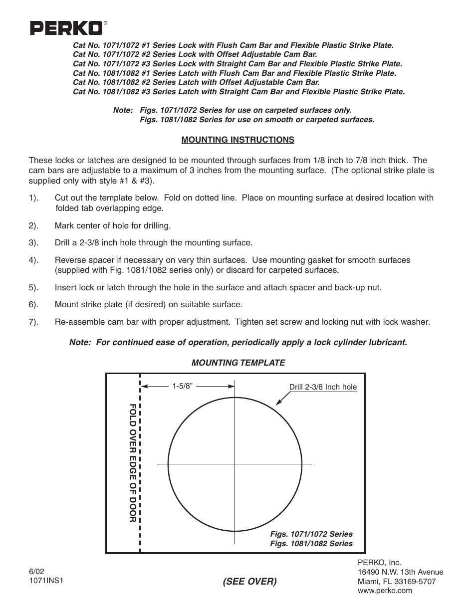 PERKO 1072 User Manual | 2 pages