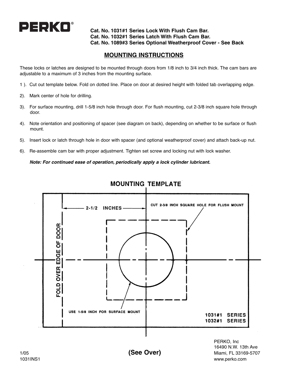 PERKO 1031 User Manual | 2 pages