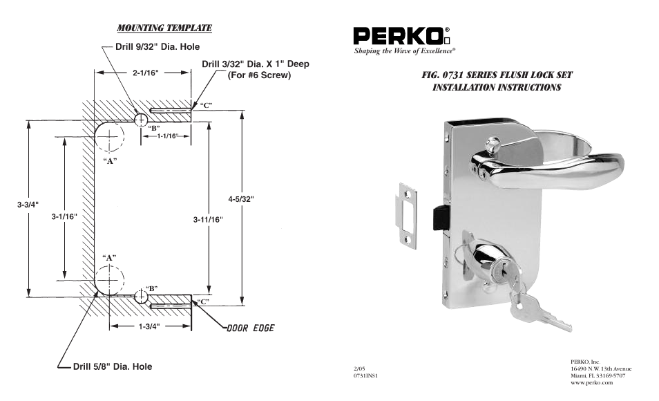 PERKO 0731 User Manual | 2 pages