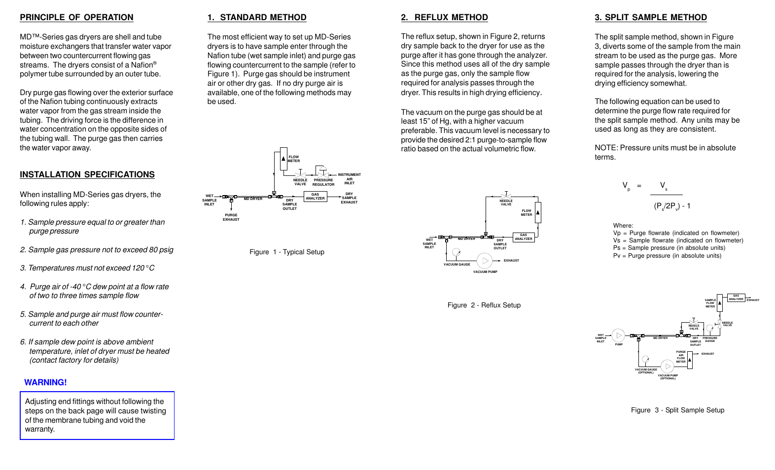 Perma Pure MD-Series User Manual | 2 pages