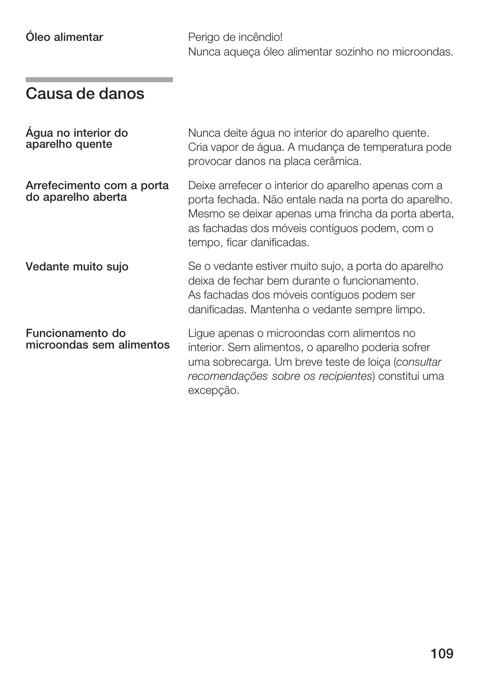 Causa de danos | Bosch HMT 85GL53 User Manual | Page 109 / 204