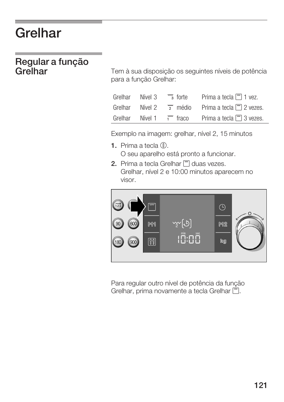 Grelhar, Regular a função grelhar | Bosch HMT 85GL53 User Manual | Page 121 / 204