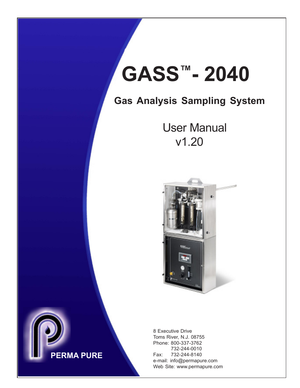 Perma Pure GASS-2040 User Manual | 29 pages