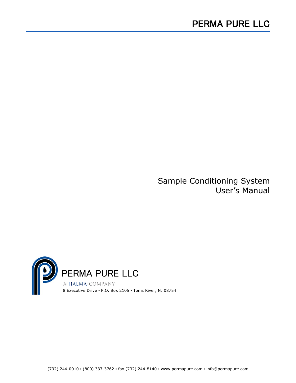 Perma Pure Mini-GASS User Manual | 32 pages