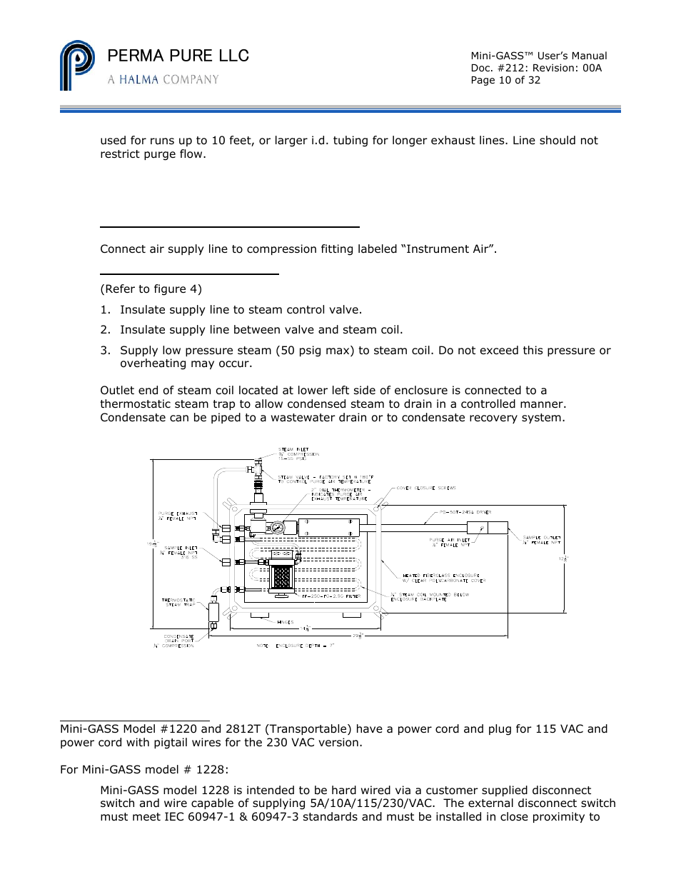 Perma pure llc | Perma Pure Mini-GASS User Manual | Page 10 / 32