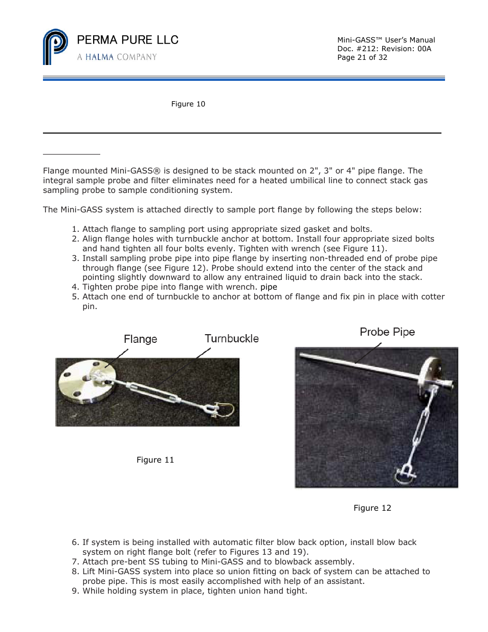 Perma pure llc | Perma Pure Mini-GASS User Manual | Page 21 / 32