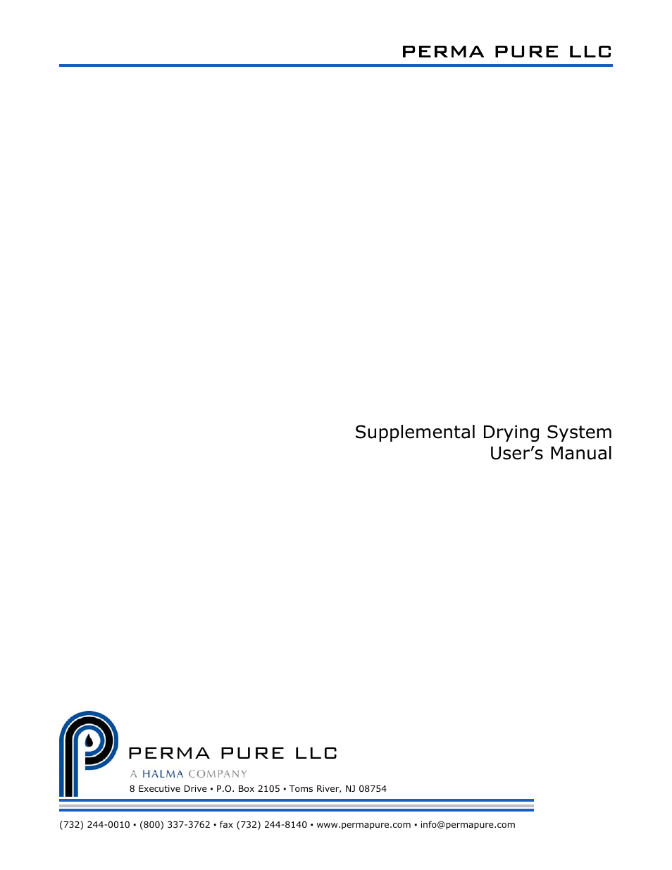 Perma Pure SDS-Series 4C-D201_-D202 User Manual | 12 pages