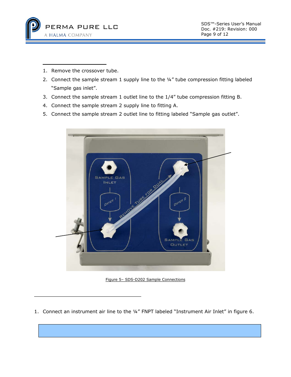 Perma pure llc | Perma Pure SDS-Series 4C-D201_-D202 User Manual | Page 9 / 12