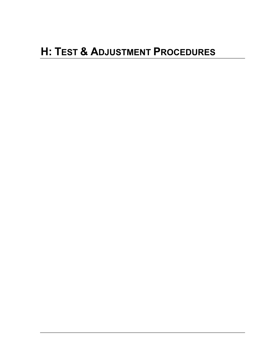 H: test & adjustment procedures | Perma Pure MDSS (LLC Integrator Series) User Manual | Page 23 / 23