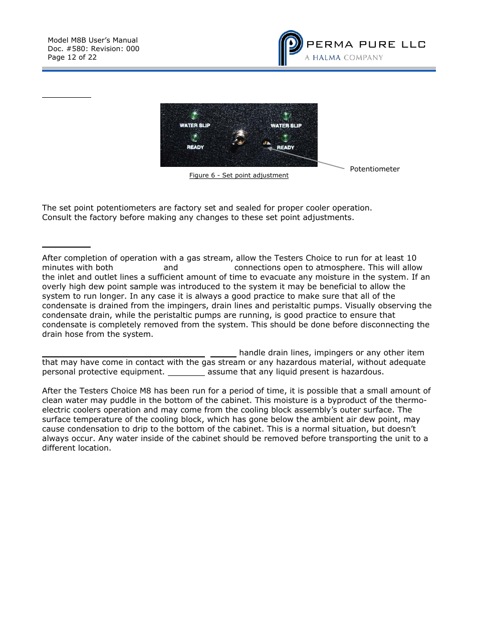 Perma pure llc | Perma Pure Baldwin-Series M8B User Manual | Page 12 / 27