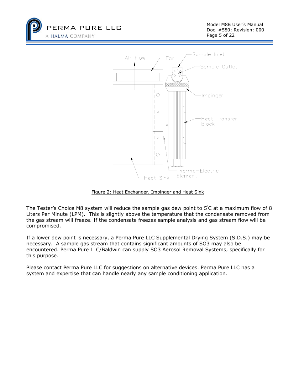 Perma pure llc | Perma Pure Baldwin-Series M8B User Manual | Page 5 / 27