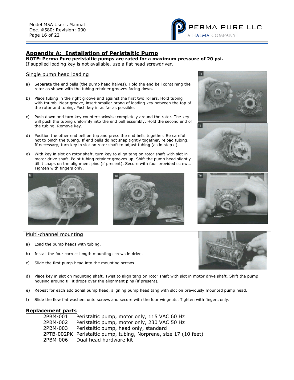 Perma pure llc | Perma Pure Baldwin-Series M5A User Manual | Page 16 / 27