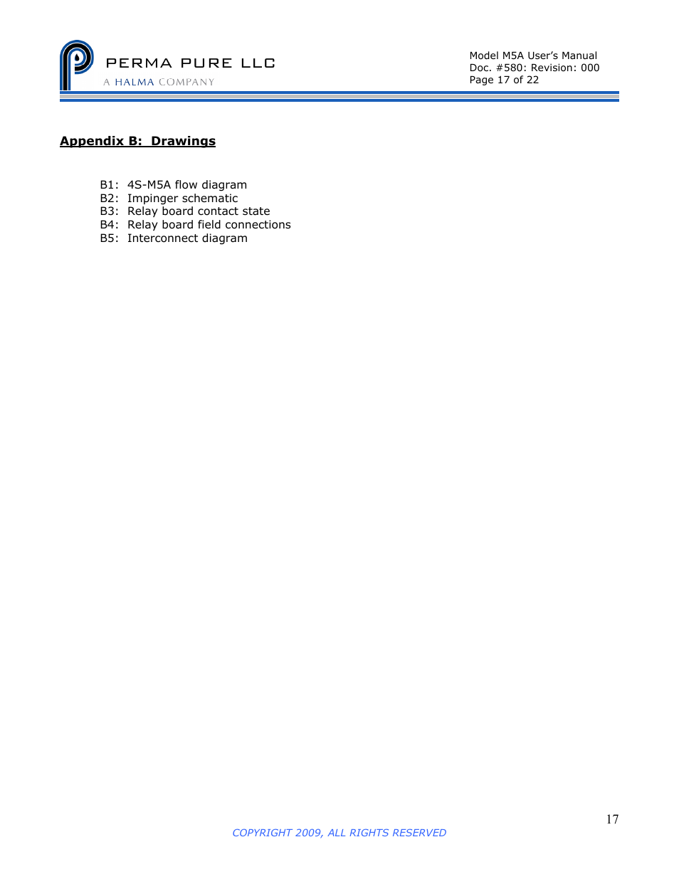 Perma pure llc | Perma Pure Baldwin-Series M5A User Manual | Page 17 / 27