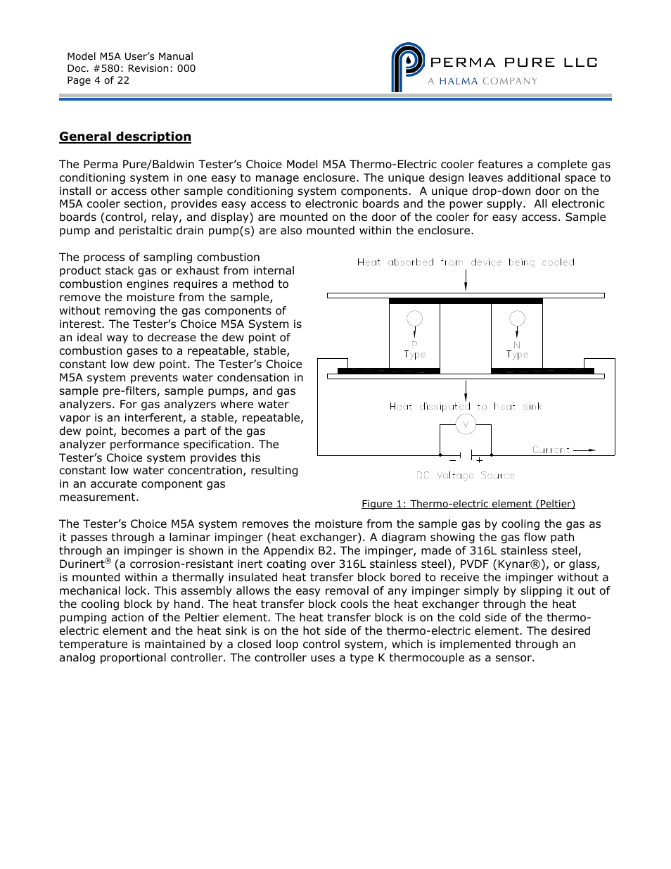 Perma pure llc | Perma Pure Baldwin-Series M5A User Manual | Page 4 / 27