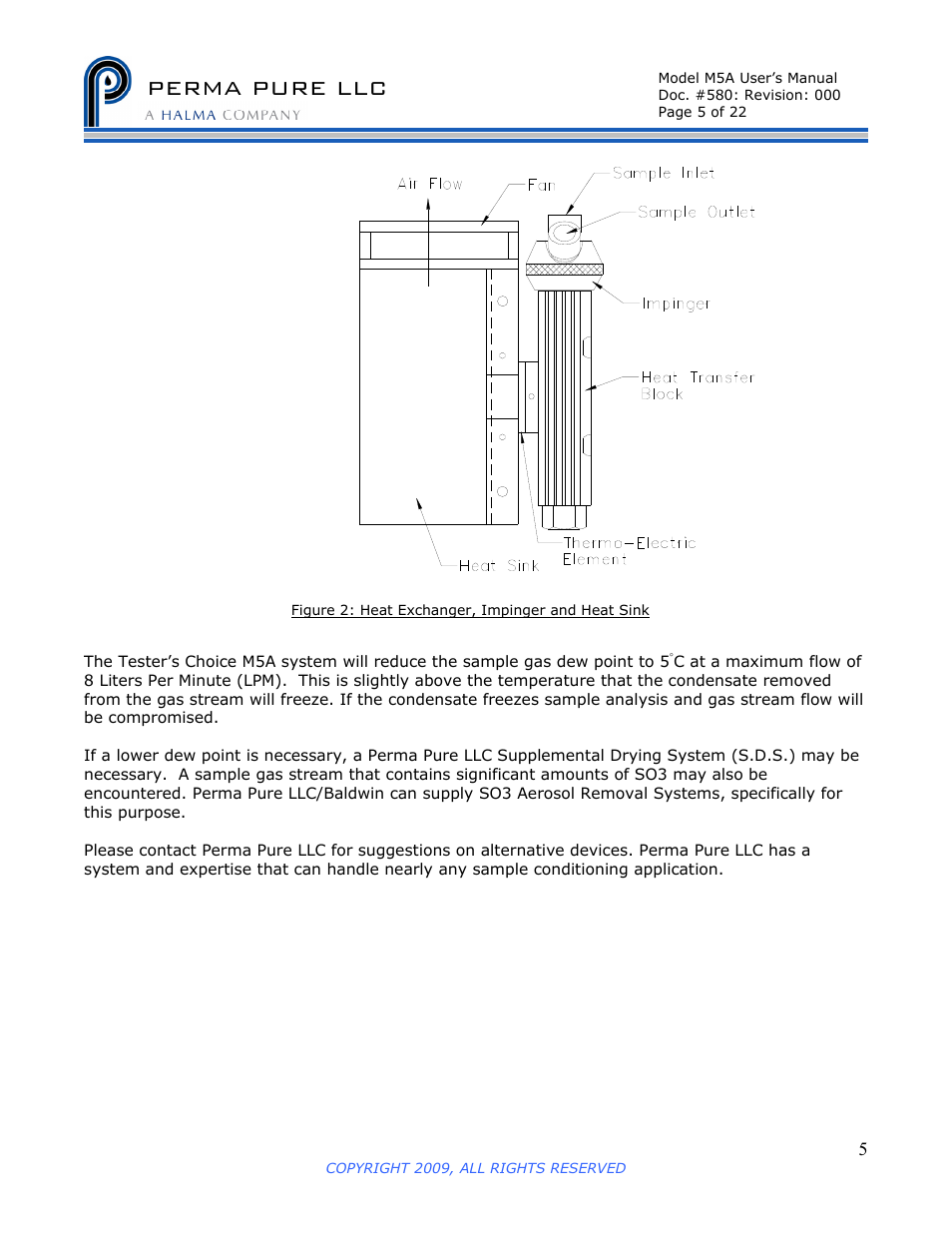 Perma pure llc | Perma Pure Baldwin-Series M5A User Manual | Page 5 / 27