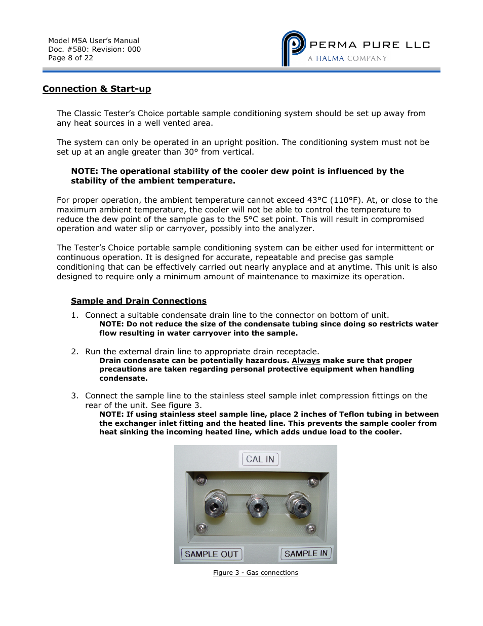 Perma pure llc | Perma Pure Baldwin-Series M5A User Manual | Page 8 / 27