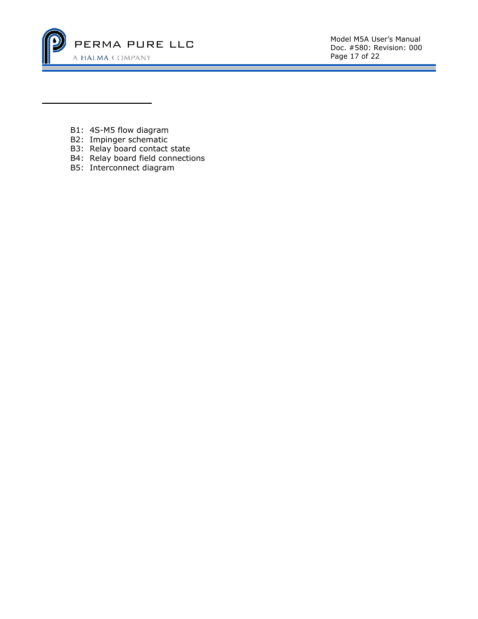 Perma pure llc | Perma Pure Baldwin-Series M5 User Manual | Page 17 / 27