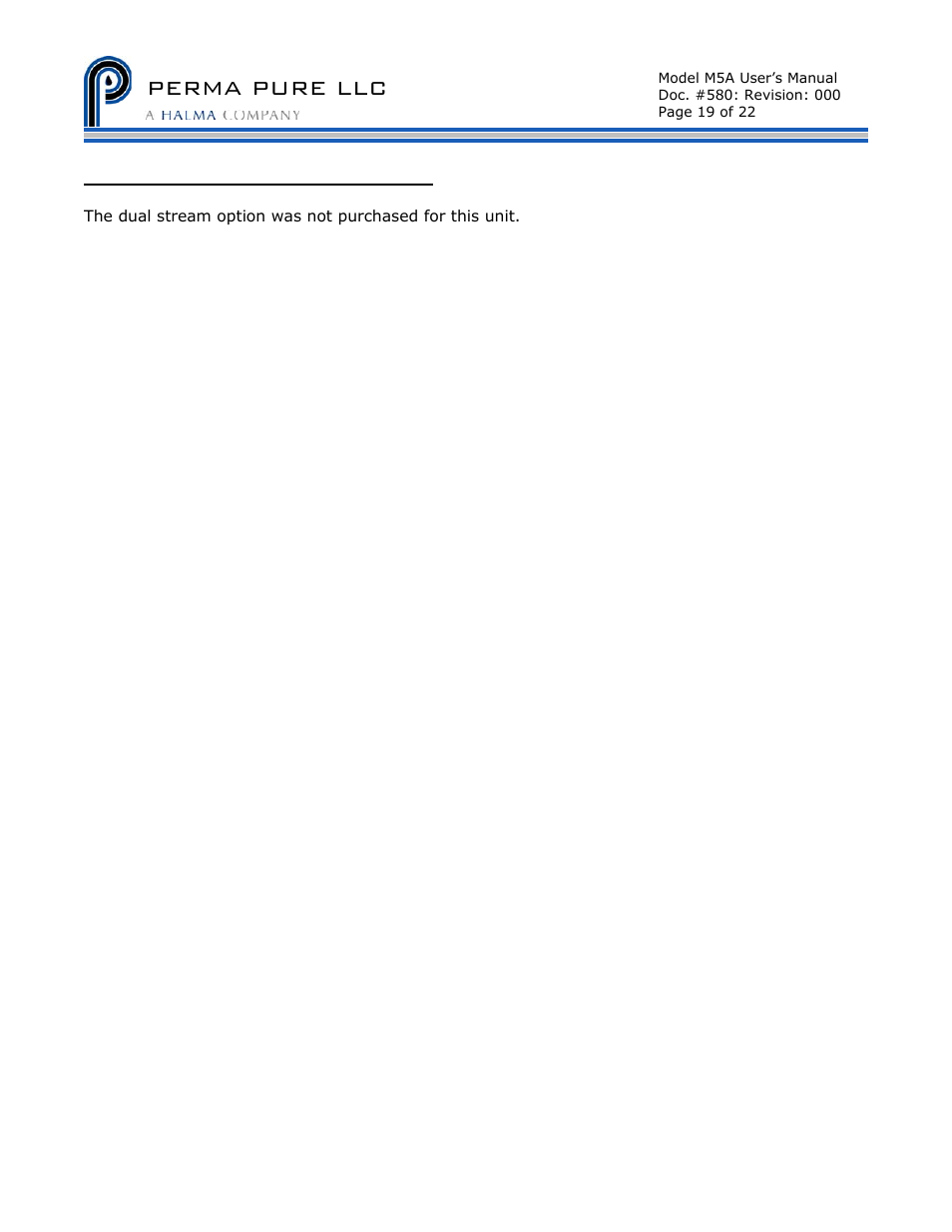Perma pure llc | Perma Pure Baldwin-Series M5 User Manual | Page 24 / 27