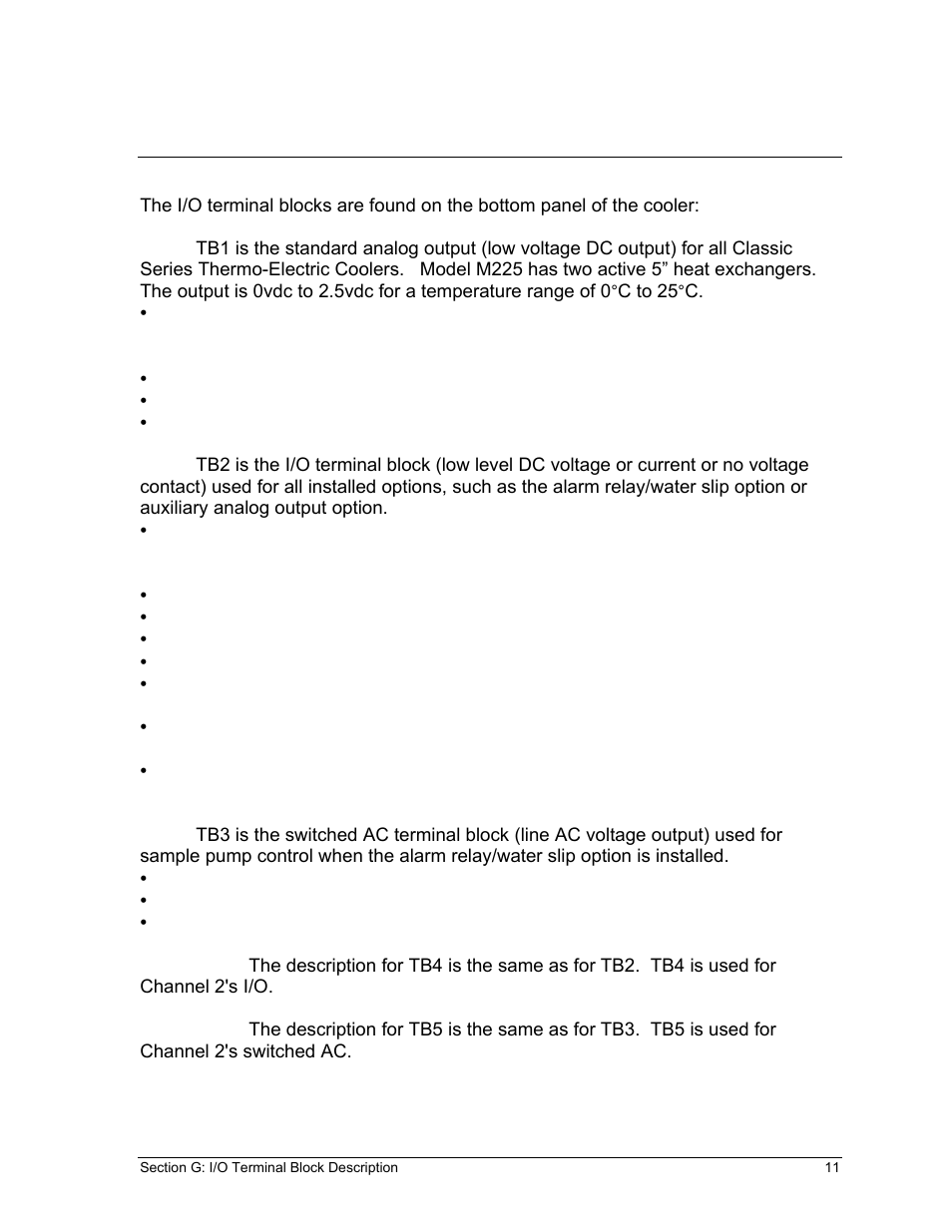 Erminal, Lock, Escription | Perma Pure Baldwin-Series M225 User Manual | Page 11 / 40