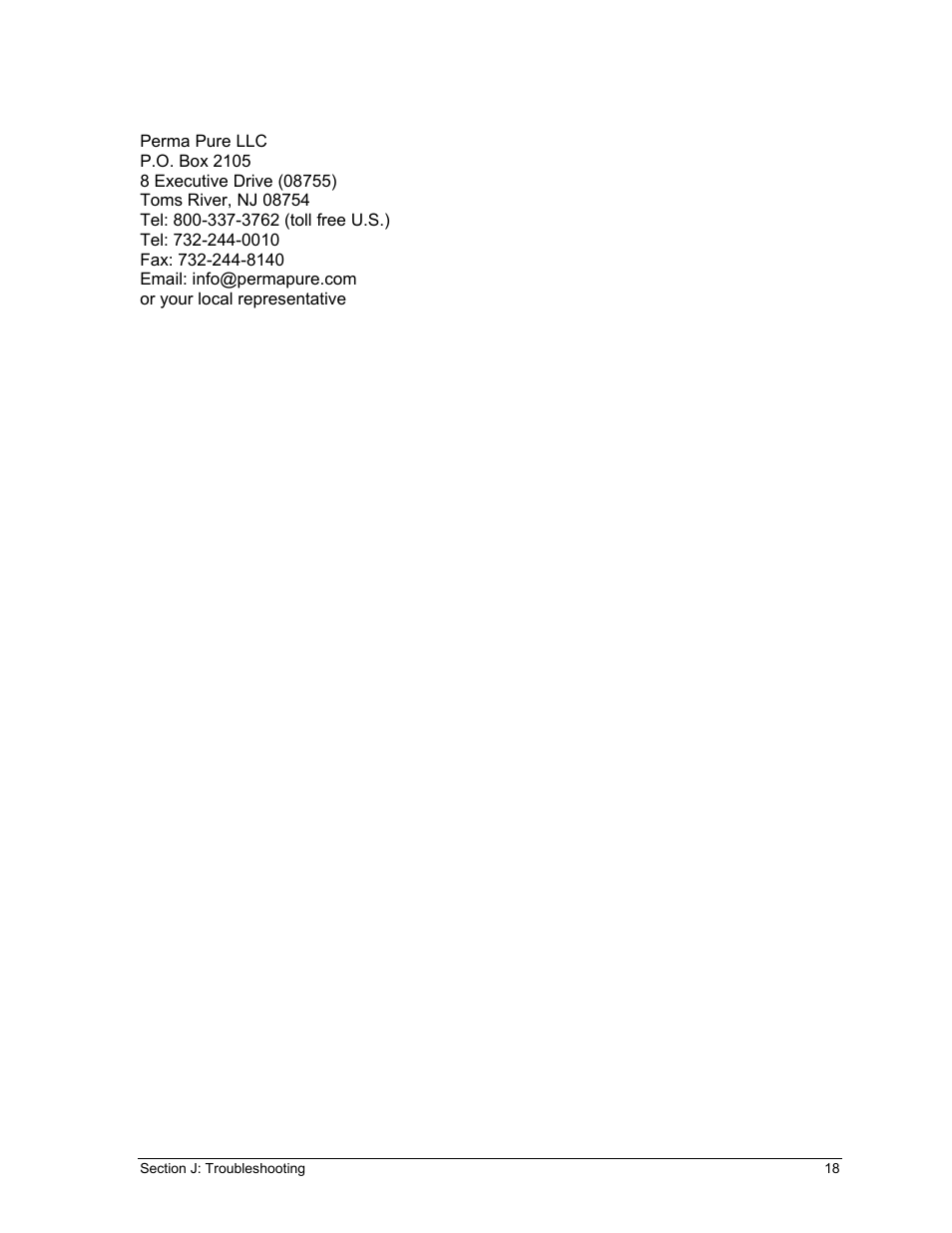 Perma Pure Baldwin-Series M225 User Manual | Page 18 / 40