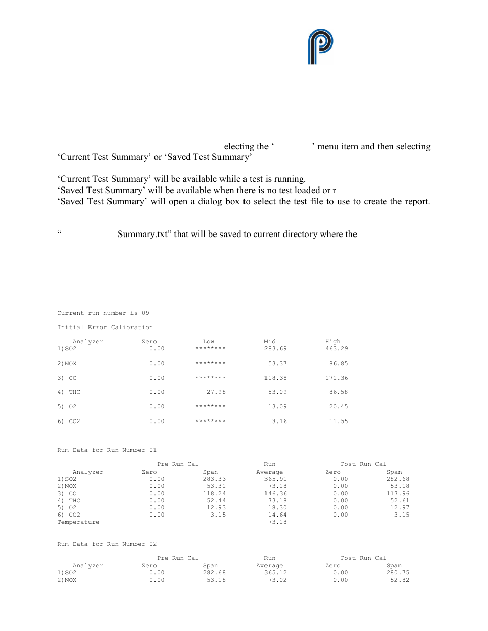Test summary report, Ratamation v2.0 user manual perma pure llc | Perma Pure RATAMATION V2.0 User Manual | Page 44 / 57