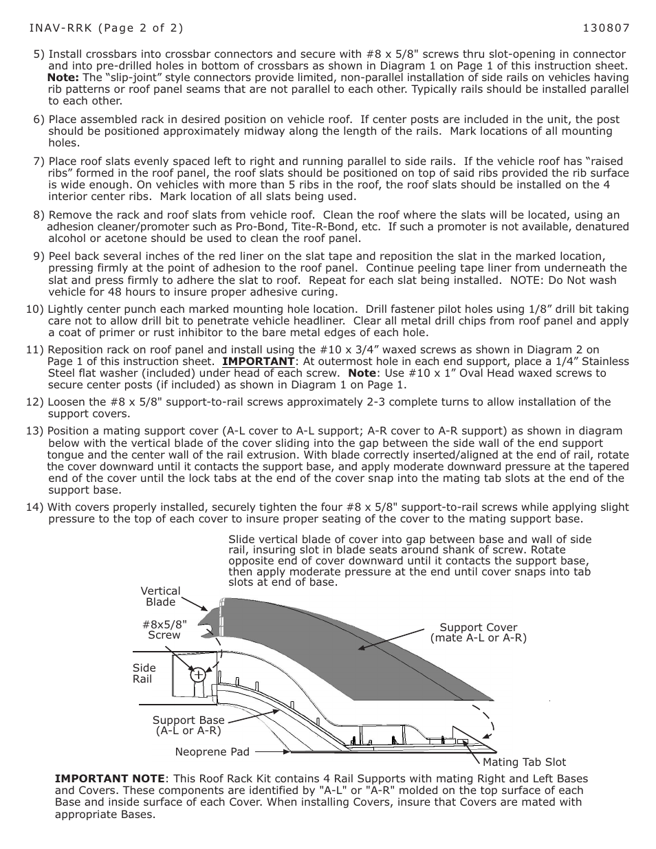 Perrycraft Aventura Roof Racks User Manual | Page 2 / 2