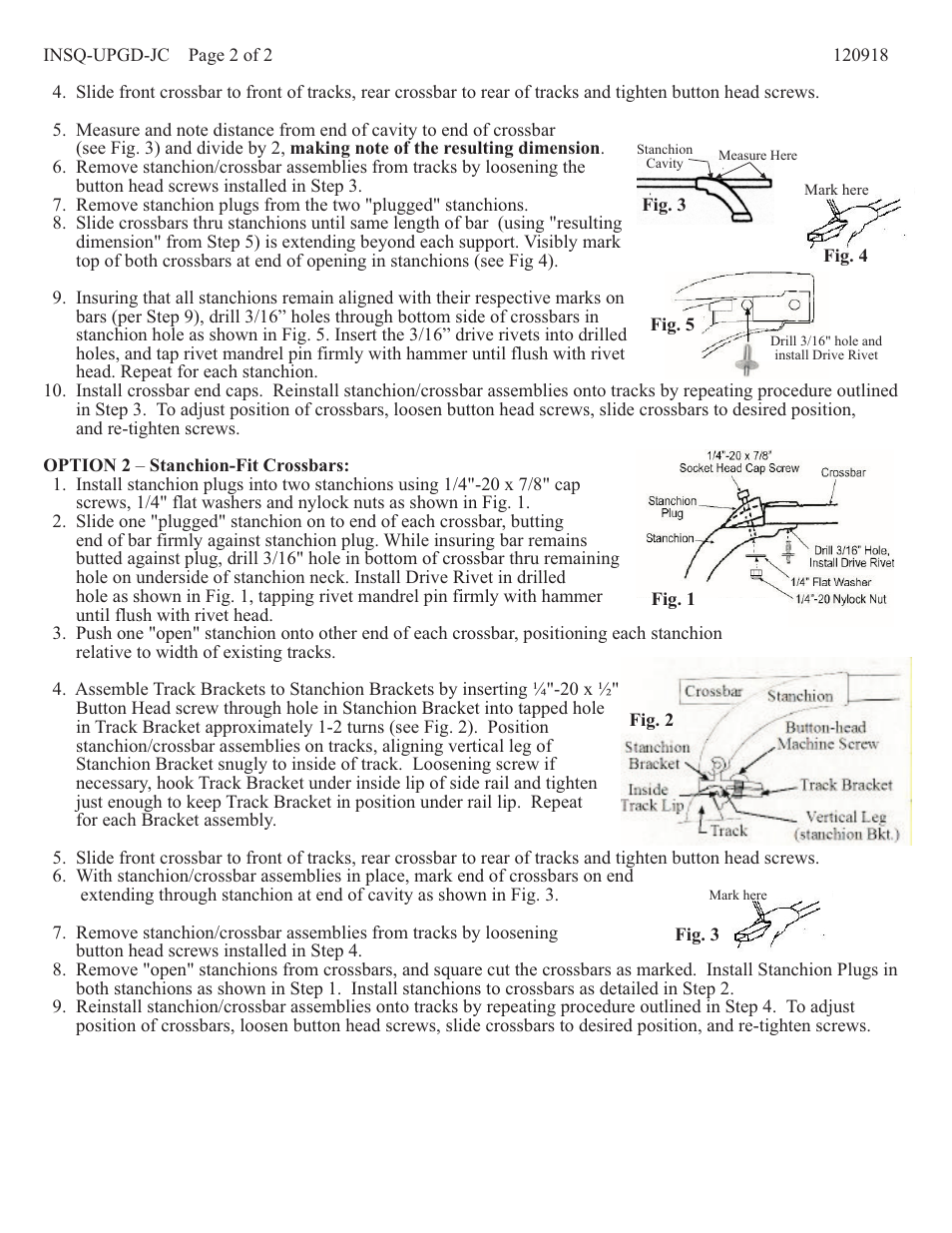 Perrycraft SportQuest Upgrade - Cherokee Track Style User Manual | Page 2 / 2