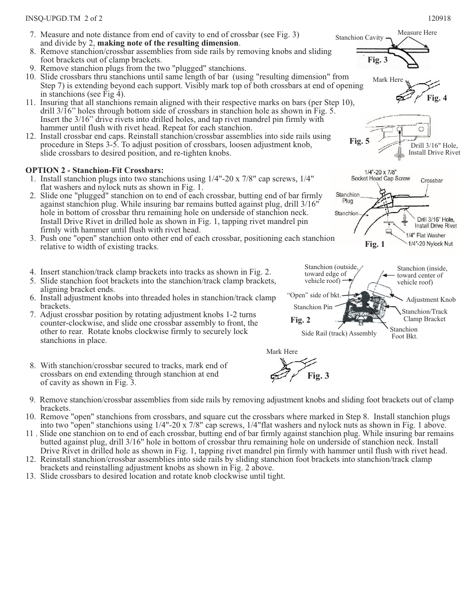 Perrycraft SportQuest Upgrade - TM or ST Style Track User Manual | Page 2 / 2