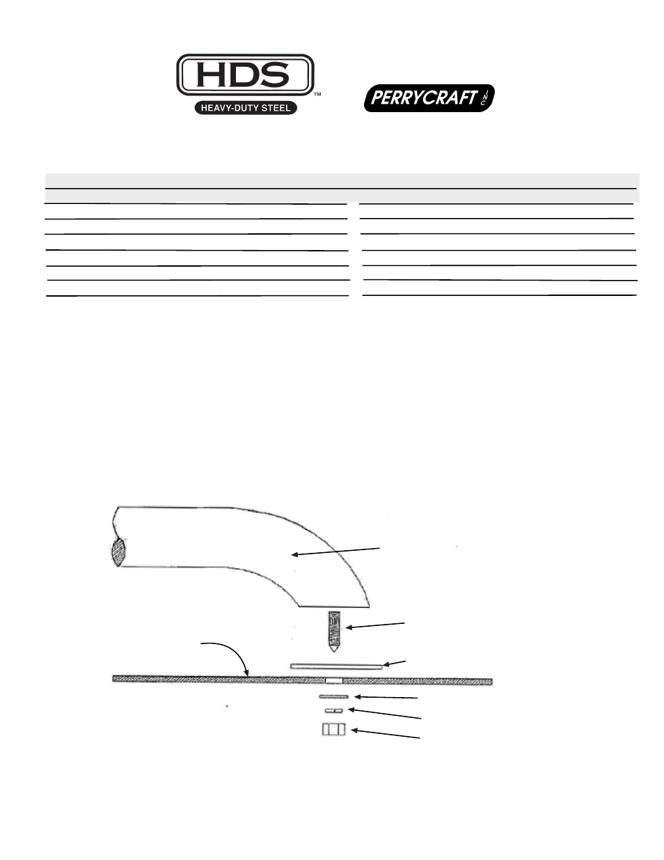 Perrycraft HDS Drill-mount Bed Rails User Manual | 1 page