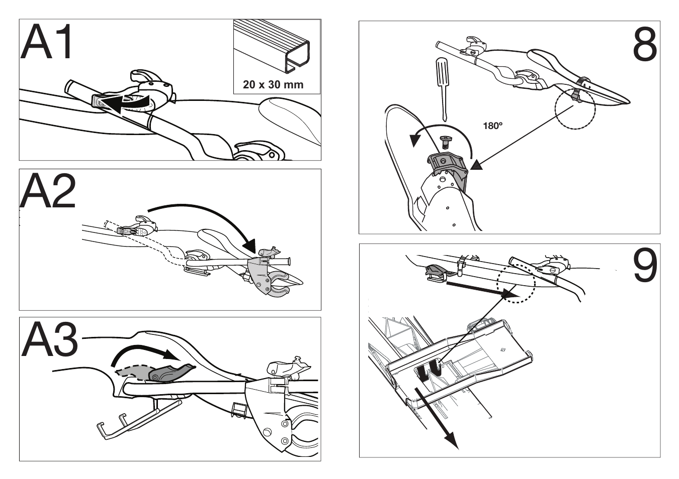 A3 a1, A2 8 | Perrycraft MB Barracuda Bike Carrier User Manual | Page 4 / 10