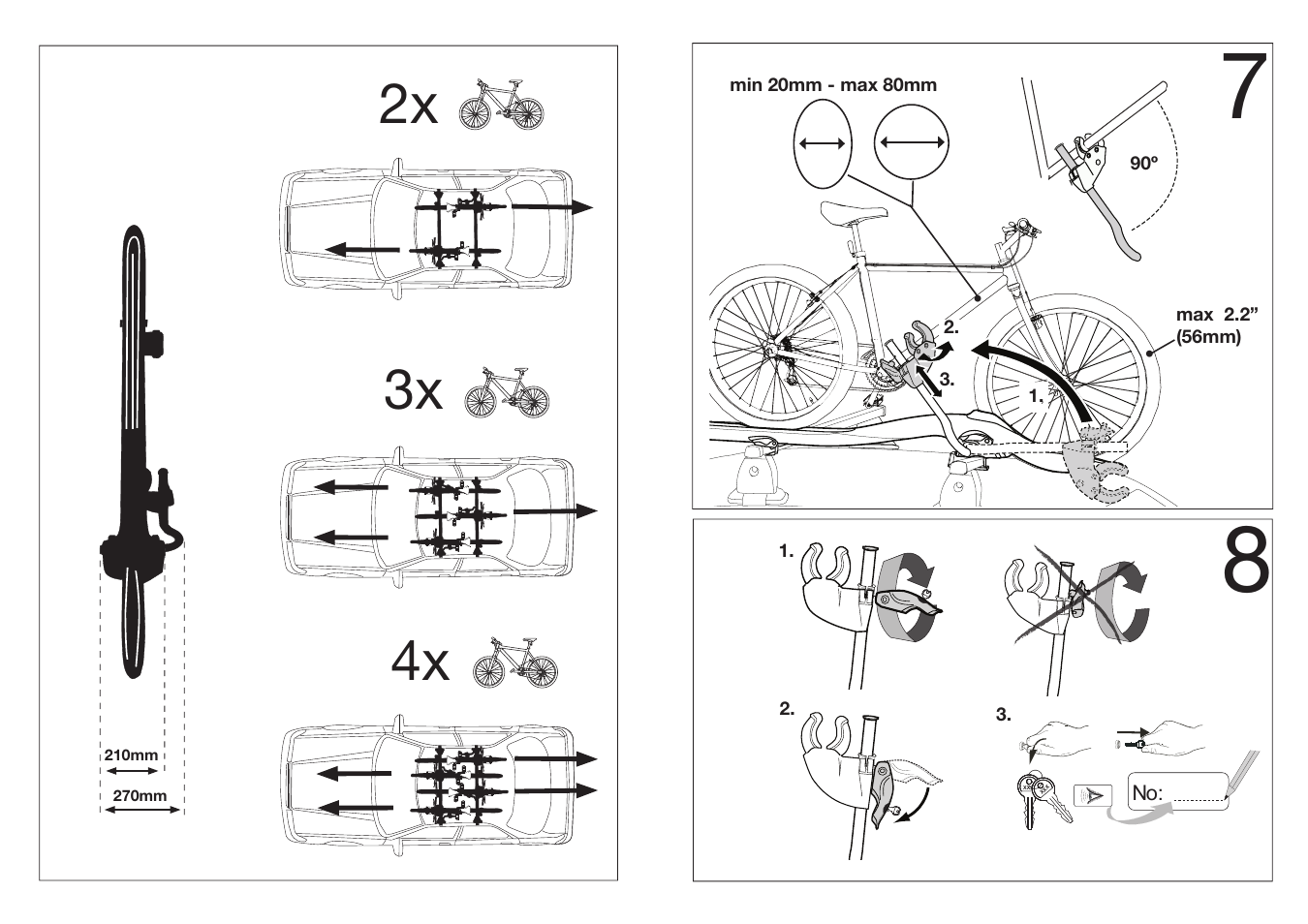 2x 4x 3x | Perrycraft MB Barracuda Bike Carrier User Manual | Page 9 / 10