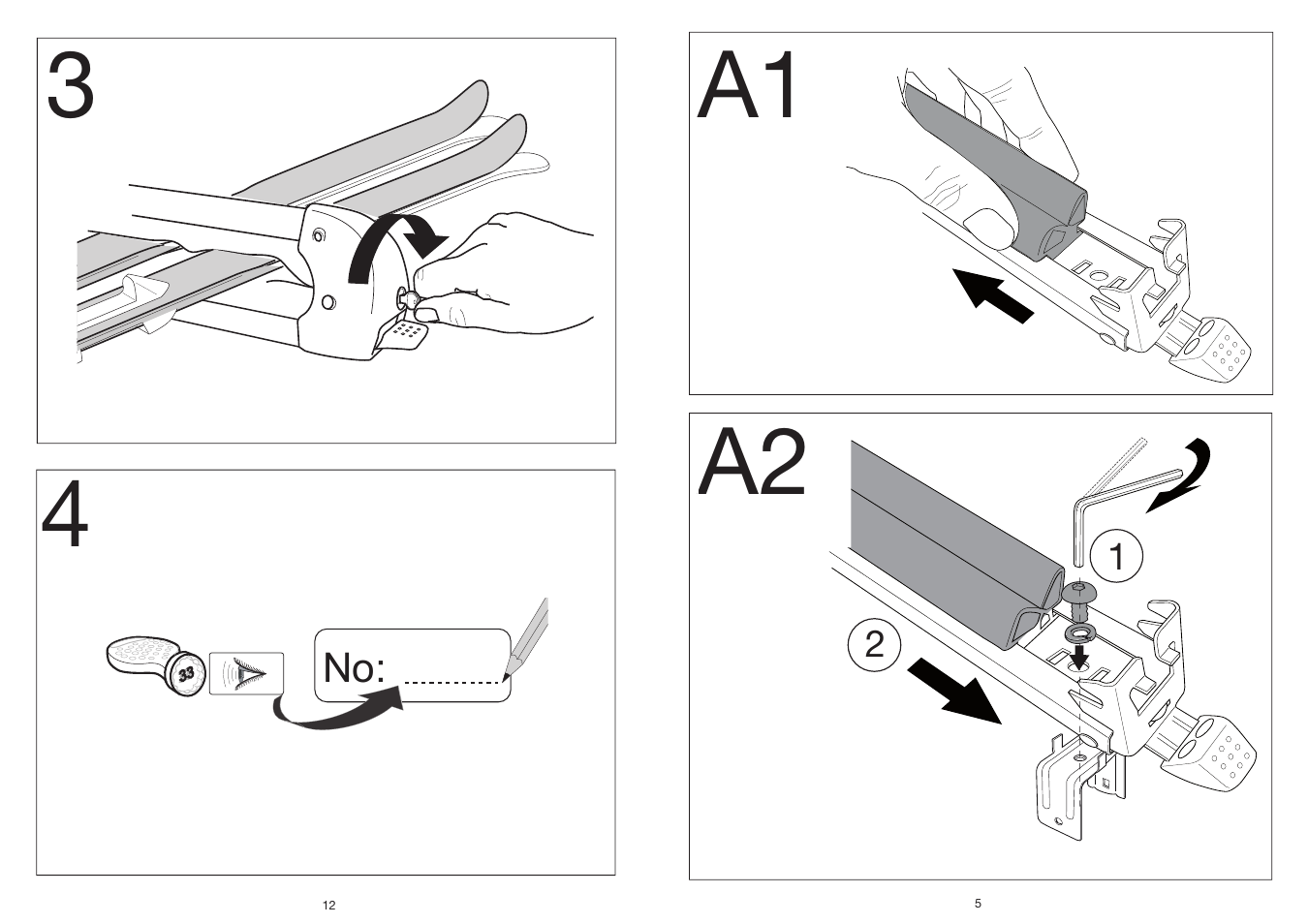 A1 a2 | Perrycraft MB Everest - McKinley Ski Carrier User Manual | Page 5 / 8