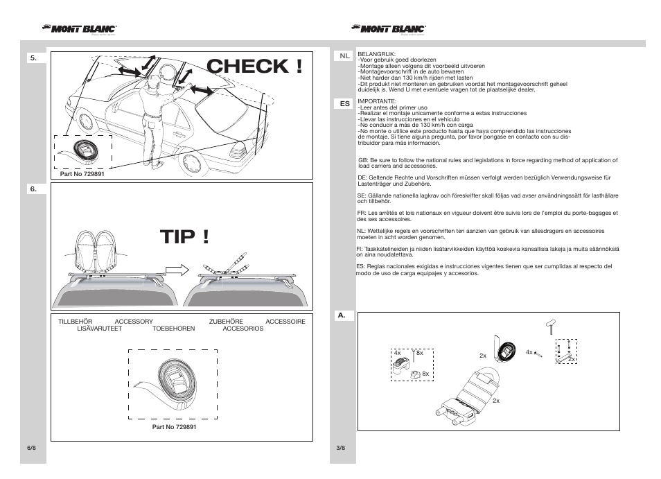 Tip ! check | Perrycraft MB Galactica Kayak Carrier Extension User Manual | Page 3 / 4
